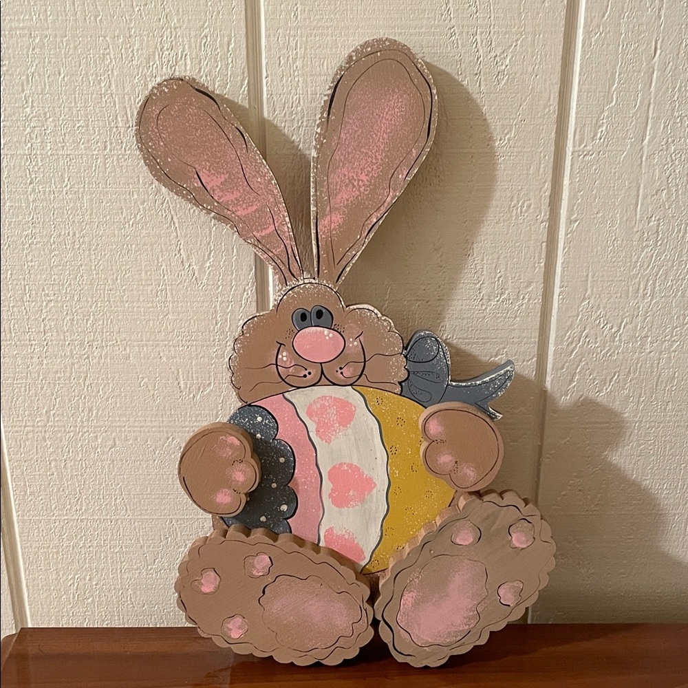 Vintage Wooden Easter Bunny